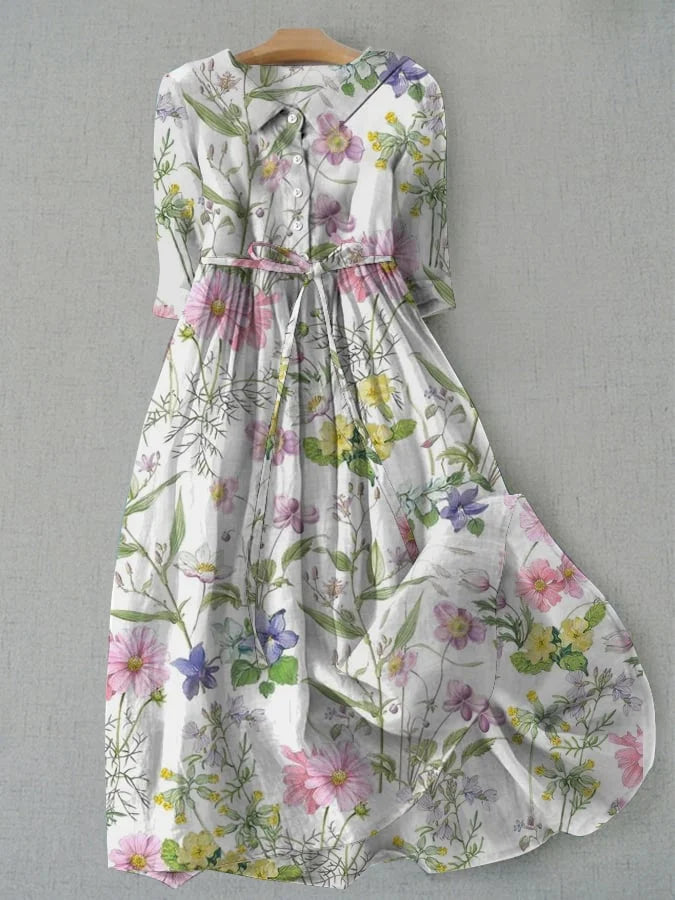 Lisa™ | Kadın Vintage Çiçek Desenli Elbise