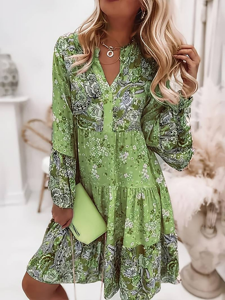 Ashley™ | Baskılı Boho Elbise