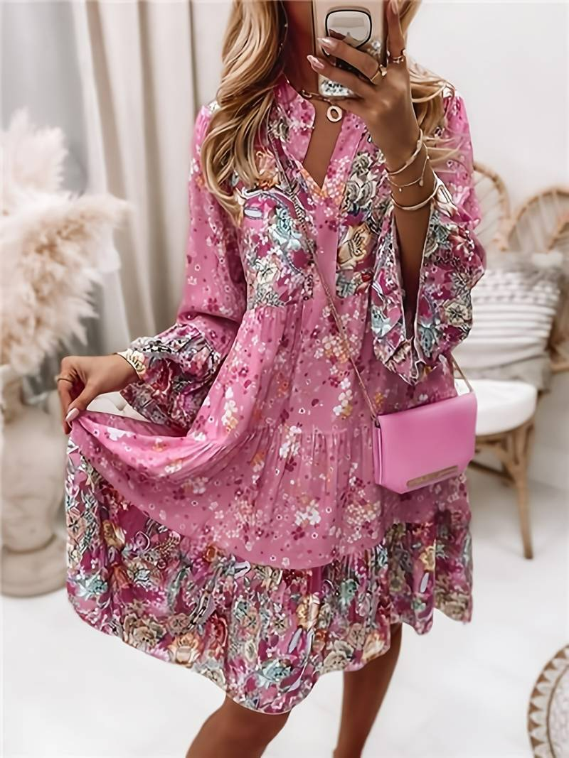 Ashley™ | Baskılı Boho Elbise