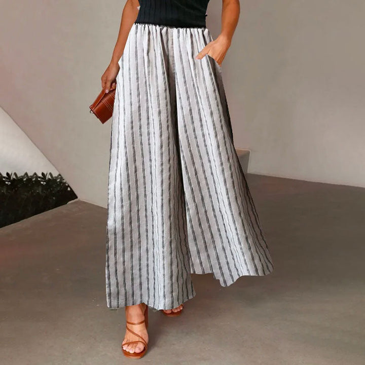 Seriva™ | Çizgili Flare Pantolon