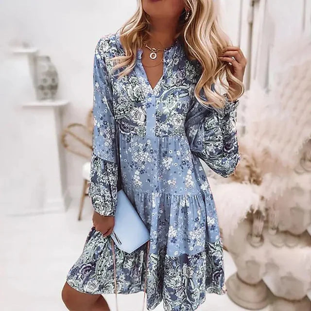 Ashley™ | Baskılı Boho Elbise