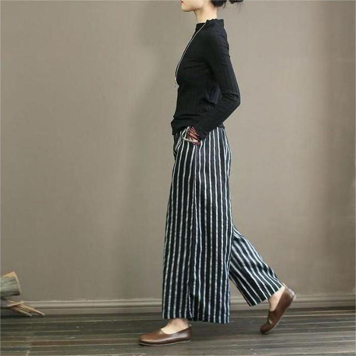Seriva™ | Çizgili Flare Pantolon