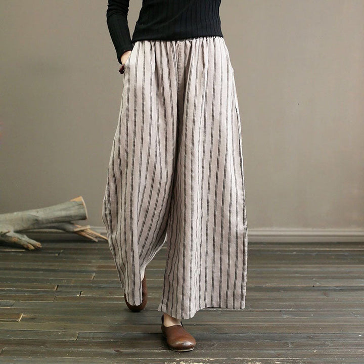 Seriva™ | Çizgili Flare Pantolon