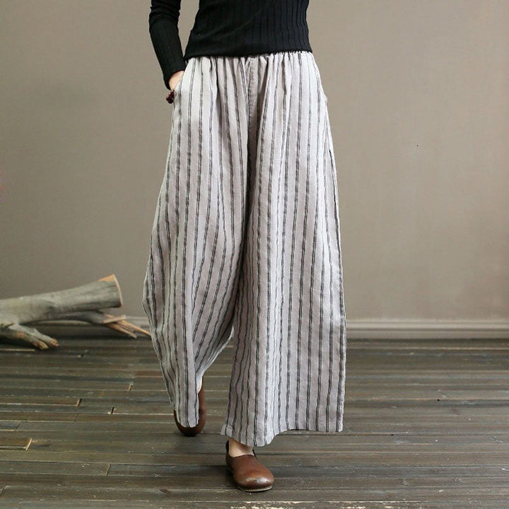 Seriva™ | Çizgili Flare Pantolon