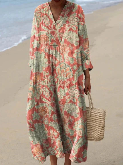 Grace ™ | Çiçek Desenli Vintage Elbise